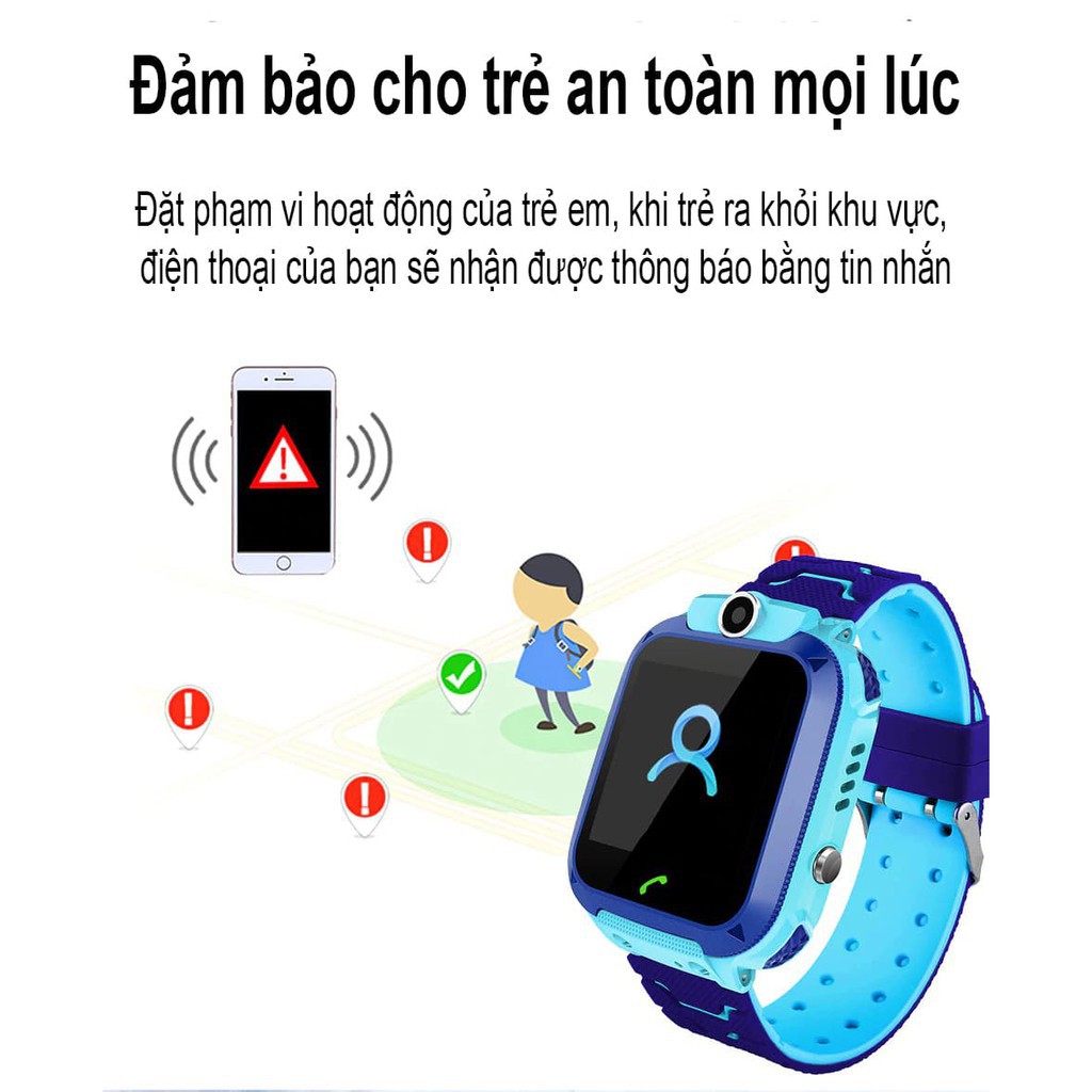 Đồng Hồ Định Vị Trẻ Em Q12 Gắn Sim Nghe Gọi Chống Nước - Đồng Hồ Lắp Sim Nghe Gọi Trẻ Em