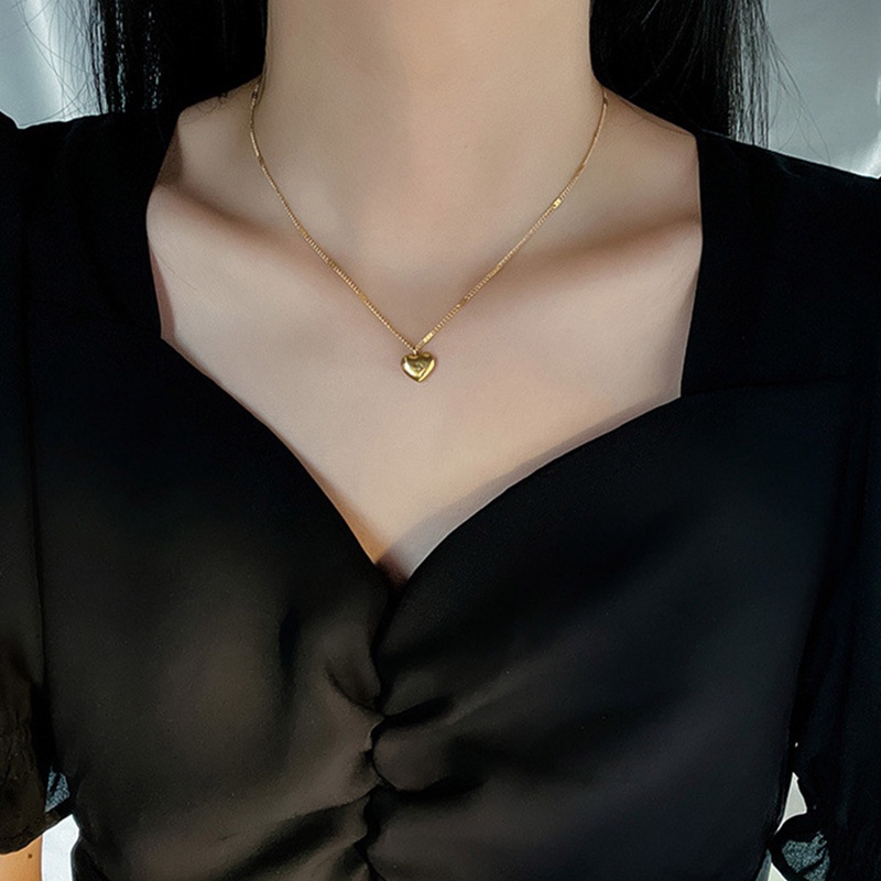 Vòng cổ Hợp Kim Mặt Trái Tim Đính Đá Thời Trang
