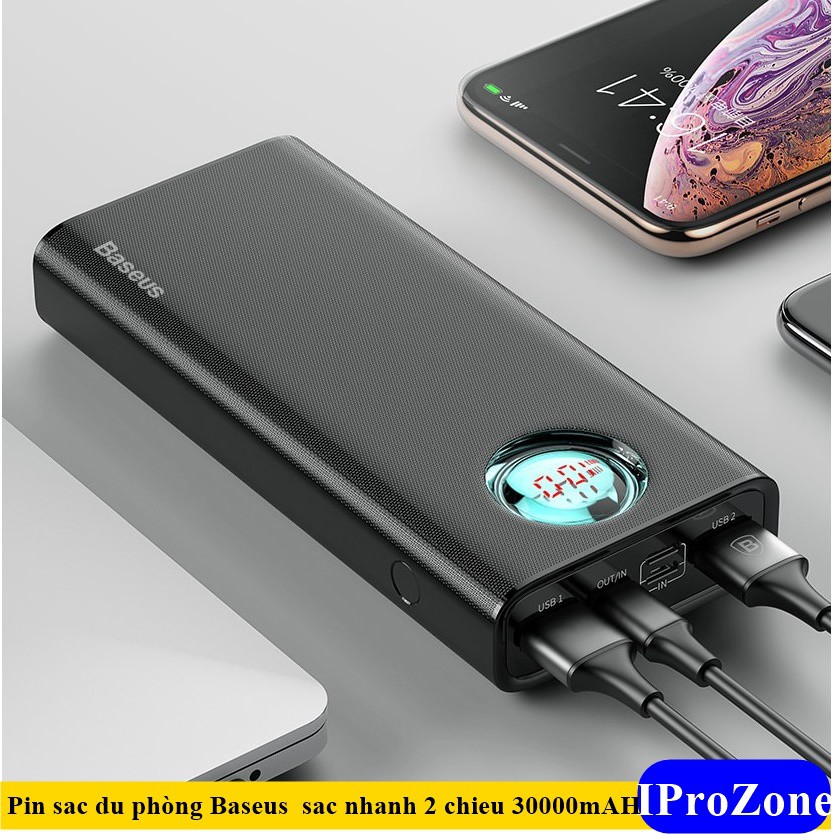 (QC 3.0 + PD 3.0 )Pin sạc dự phòng Ambilght Digital Display Power Bank sạc nhanh 2 chiều 30.000,20.000 mAH