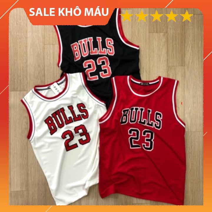 [VIDEO SP+ẢNH THẬT] Áo bóng rổ BULLS 23 Chất lưới - ÁO BA LỖ BÓNG RỔ < 75KG