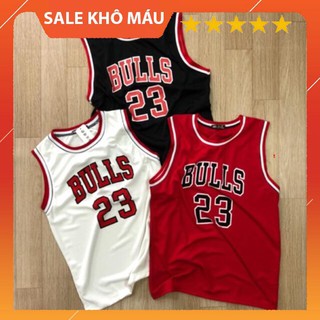Áo bóng rổ bulls 23 chất lưới - áo ba lỗ bóng rổ < 75kg