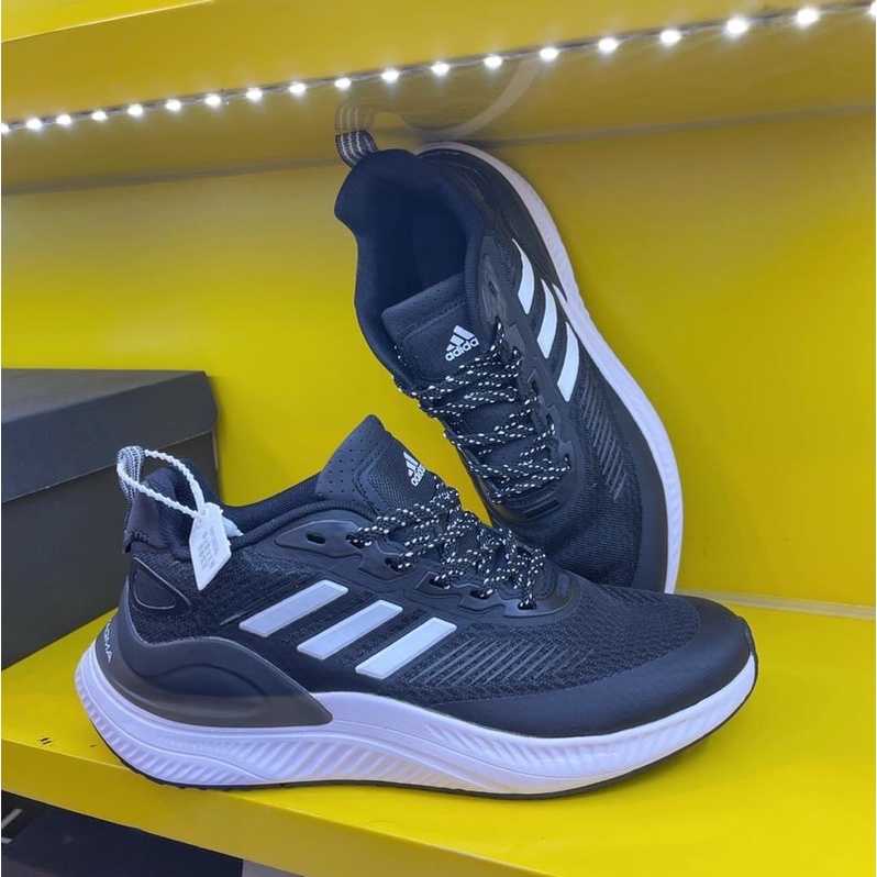 Giày thể thao sneaker alphamagma đen sọc trắng