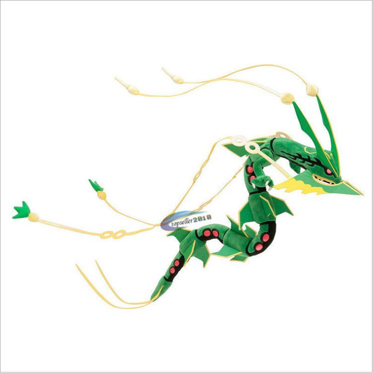 Gấu Bông Rồng Rayquaza Mega Đen và Xanh Lá có khớp