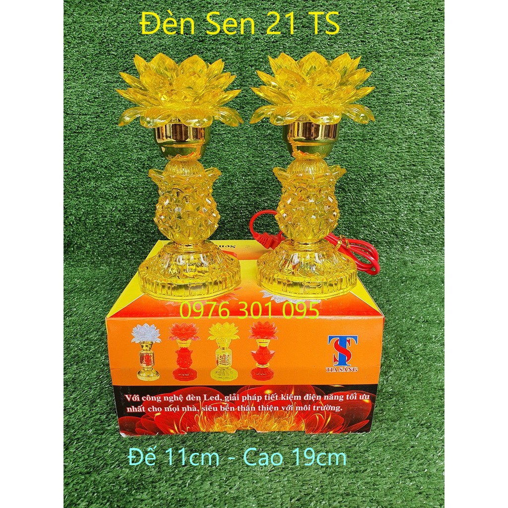 Đèn Thờ Sen 7 Màu Tia Sáng - Cao Cấp