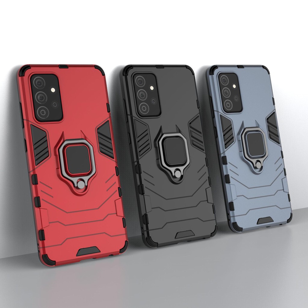 Ốp lưng Samsung Galaxy A32 4G / A52 / A72 chống sốc Iron Man gắn giá đỡ iring hỗ trợ xem video, chống va đập mạnh