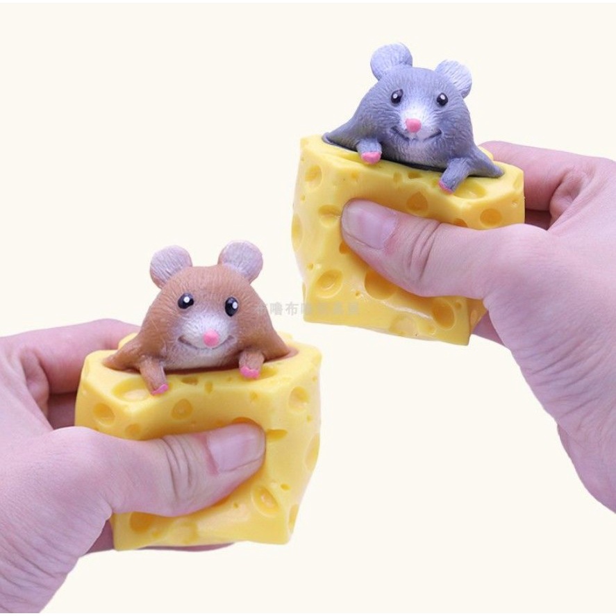 1 Đồ Chơi Bóp Mềm Hình Miếng Phô Mai Dễ Thương Có Nhạc