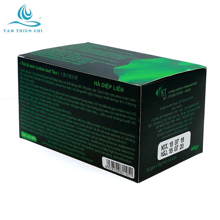 Thực phẩm bảo vệ sức khỏe Trà lá sen Hà Diệp Liên hộp 30 túi lọc | BigBuy360 - bigbuy360.vn