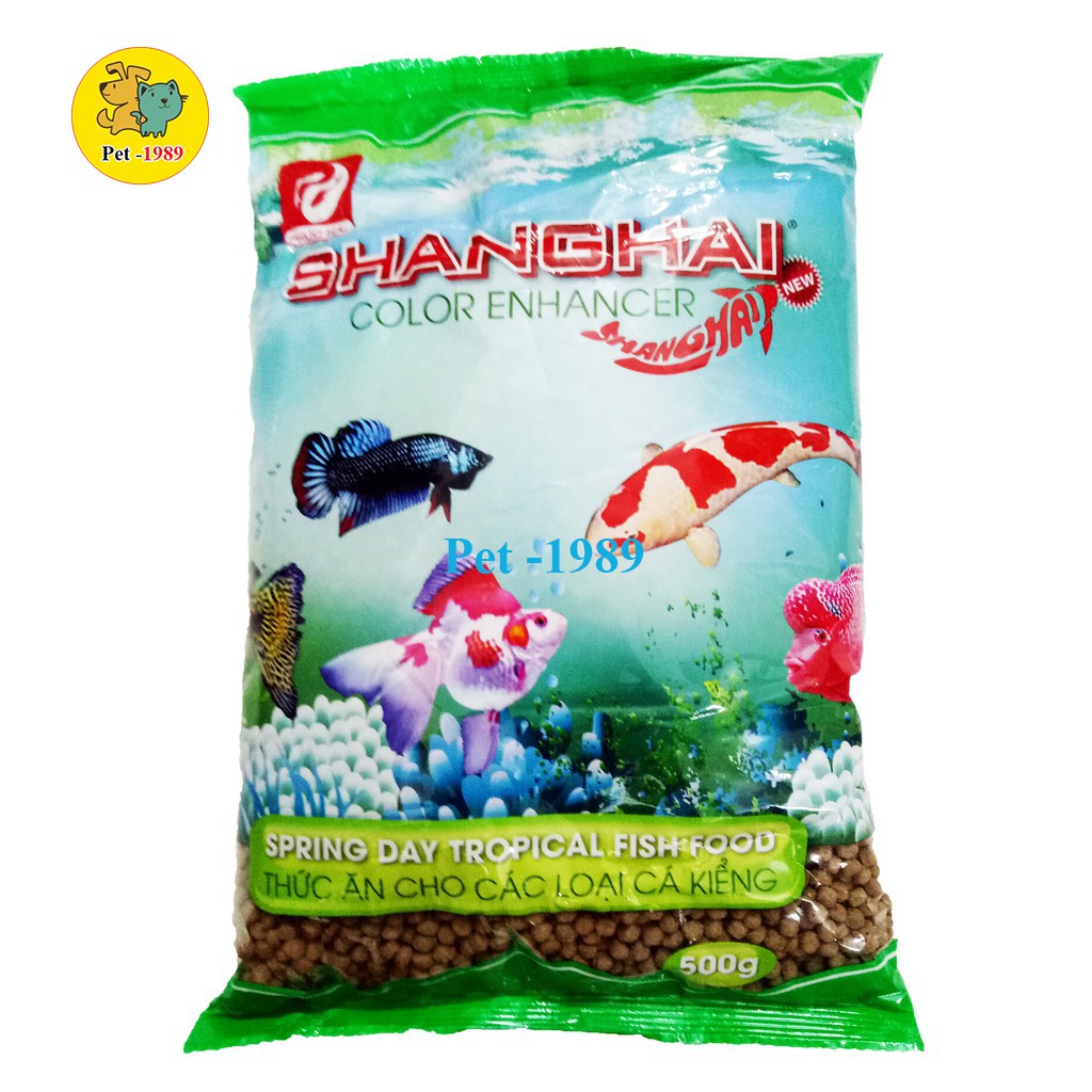 Thức Ăn Cá Shanghai 500g ( 5 gói 100g ) - Cám Cá Cảnh