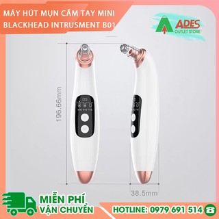 Máy hút mụn cầm tay mini, Rung Siêu âm, an toàn cho da mặt, hàng công ty, thế hệ mới 2020