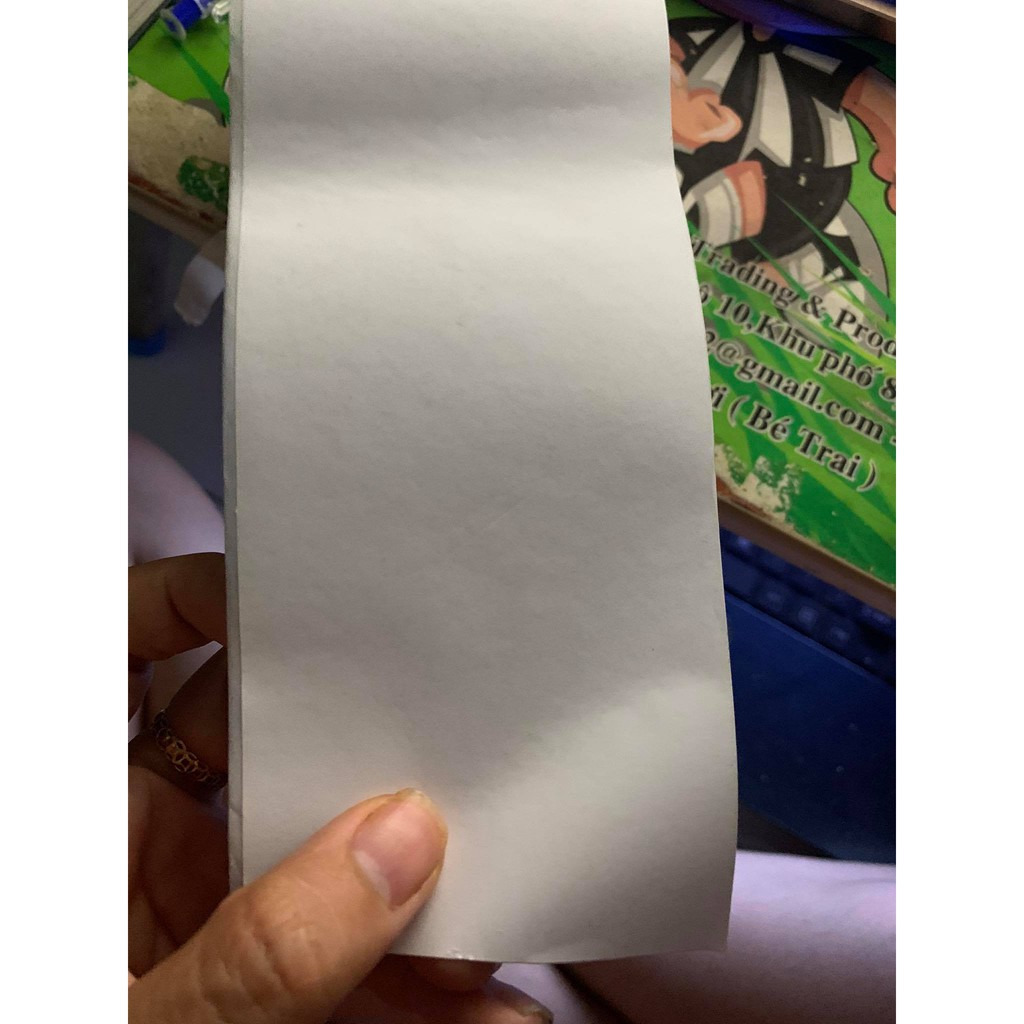 Giấy In Bill k80  30 mét- Giấy In Nhiệt K80 có Keo Dán- Decal K80 Liên Tục