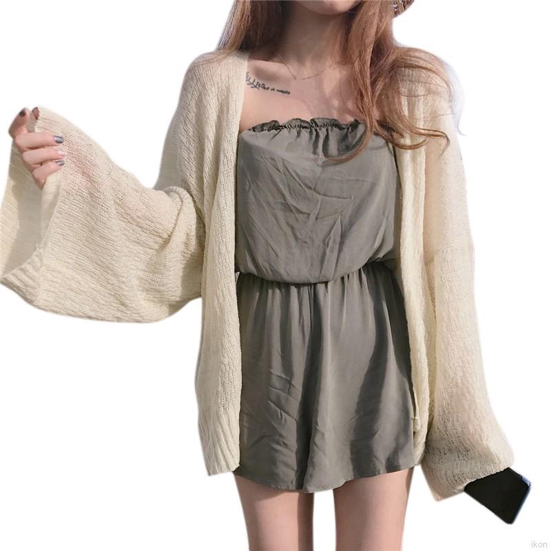 [Mã FAMAYWA giảm 10K đơn 50K] Áo khoác cardigan dáng rộng chống nắng thời trang cho phái nữ