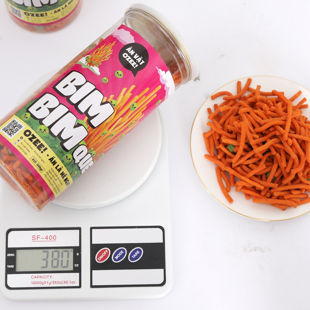 Bim bim que (tăm đậu), bim bim đậu hà lan Ozee hộp 380g, Ăn vặt Hà Nội - Ăn là mê ngay | BigBuy360 - bigbuy360.vn