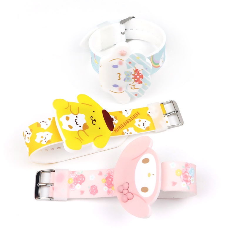 Đồng Hồ Điện Tử Hình Sanrio Kuromi Cinnamoroll Melody Đáng Yêu Cho Bé