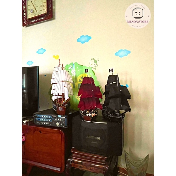 Đồ chơi lắp ráp 18007 180056 22001 Mô hình Thuyền buồm Hoàng gia - Xếp hình thông minh