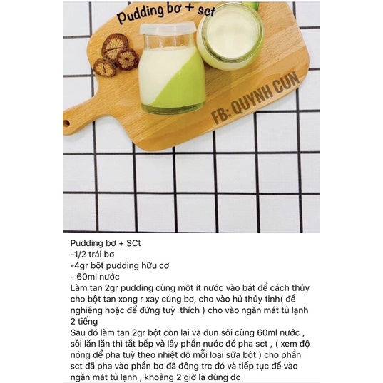 Bột Pudding hữu cơ RUF 40g làm pudding/thạch/bữa phụ cho bé