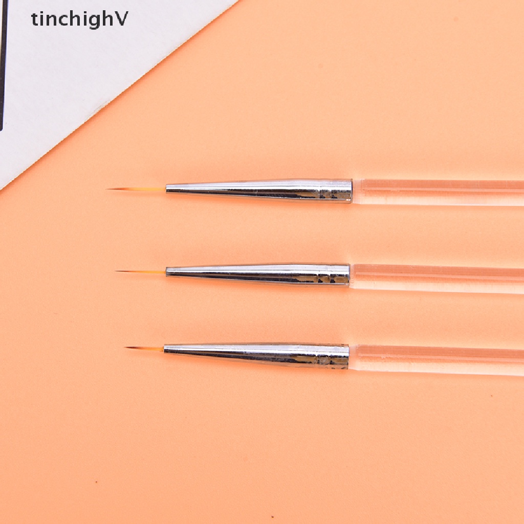 Set 3 Bút Vẽ Móng Nghệ Thuật Đường Kẻ Pha Lê Lấp Lánh