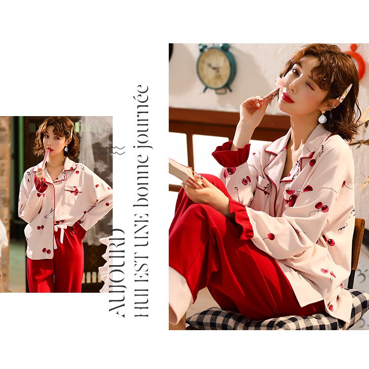 [11 mẫu] Bộ Pijama Nữ Cotton 100% Dài Tay Đẹp | BigBuy360 - bigbuy360.vn