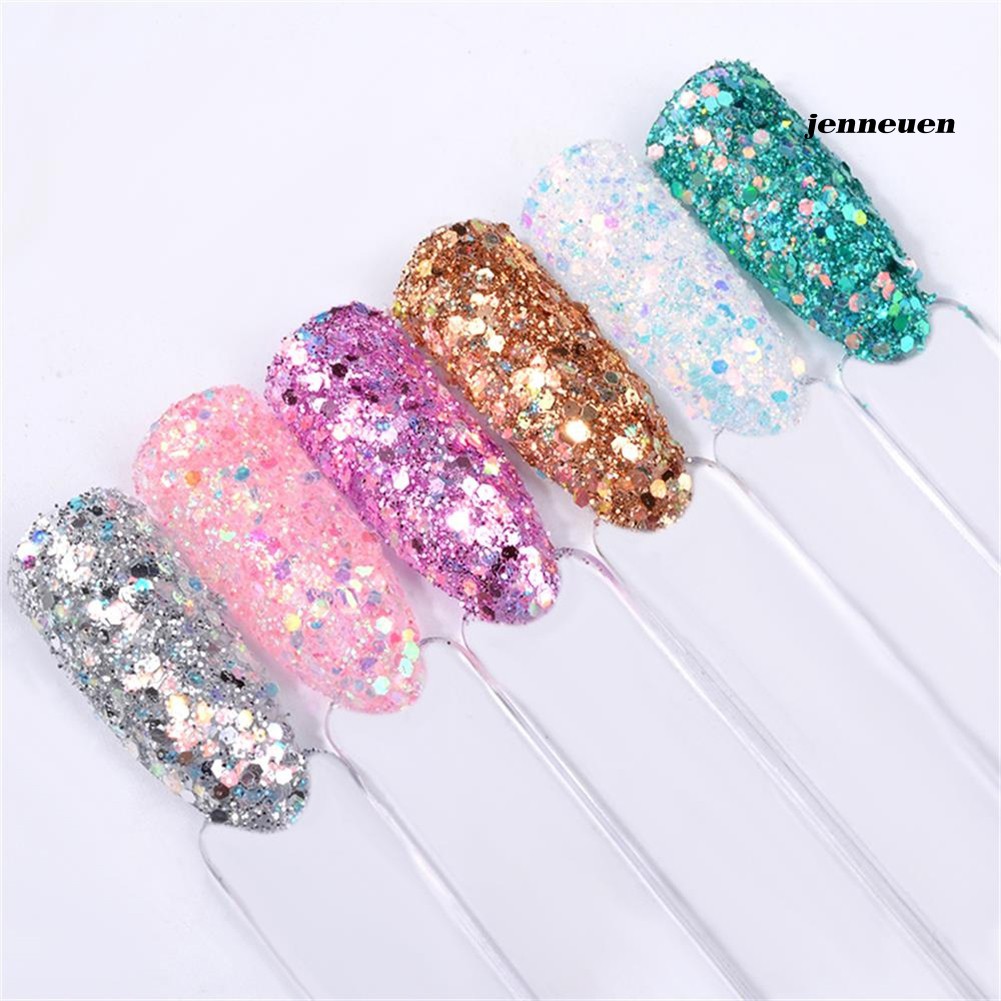 [Hàng mới về] Set 6 Hộp Kim Tuyến Nhiều Màu Sắc Trang Trí Móng Tay