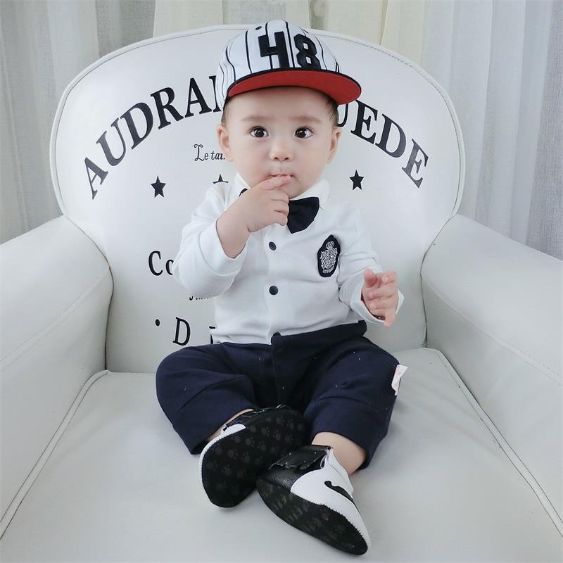 Body công tử nơ dài tay cho bé trai 3-13kg .