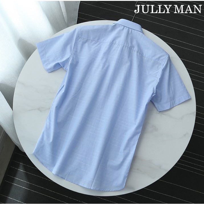 Sơ mi cao cấp tay ngắn vân kẻ Xanh | BigBuy360 - bigbuy360.vn