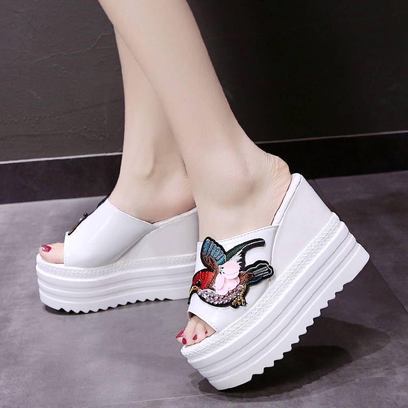 Dép Đế Xuồng 12cm Thời Trang Mùa Hè Quyến Rũ Cho Nữ