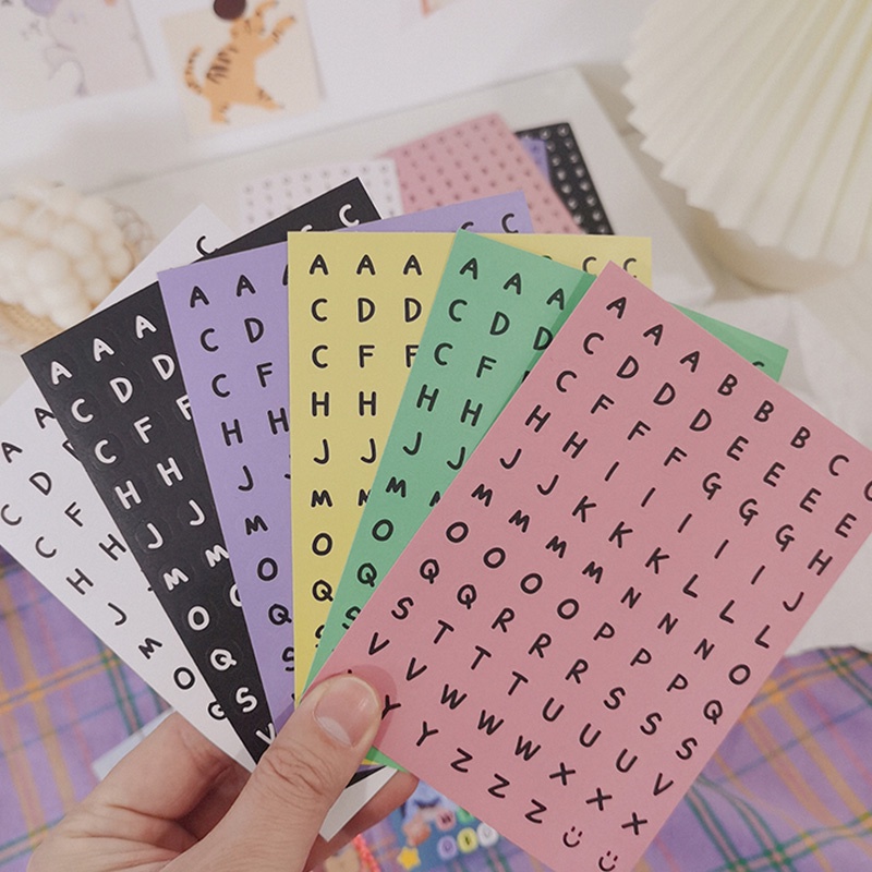 Miếng dán trang trí hình chữ cái nhiều màu sắc DIY