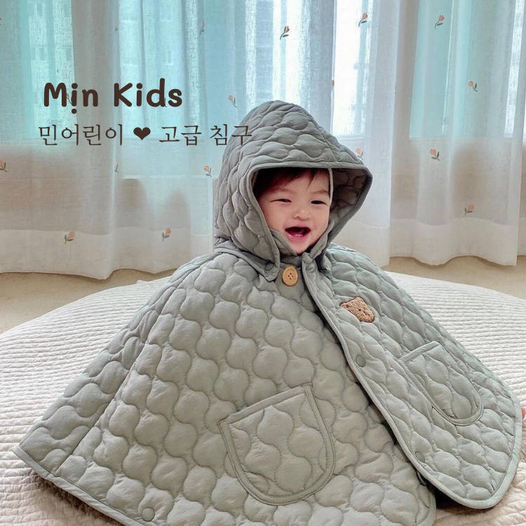 Áo Choàng Tránh Gió Hàn Quốc Chần Bông Cho Bé 0-15 Tháng - Mịn Kids