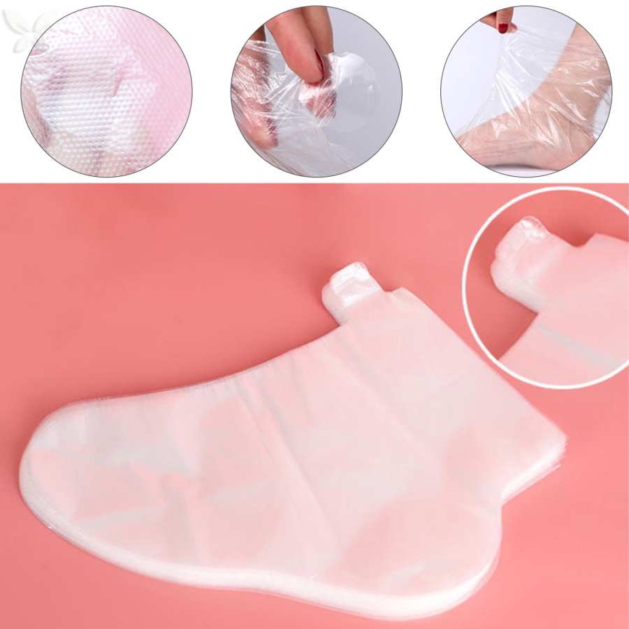 Set 100 bọc chân trong suốt dùng 1 lần chống nứt nẻ tiện dụng