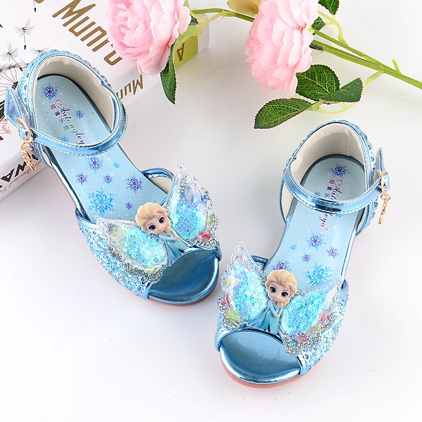 Giày sandal cho bé gái công chúa Elsa họa tiết đôi cánh thiên thần cho bé gái 2-10 tuổi
