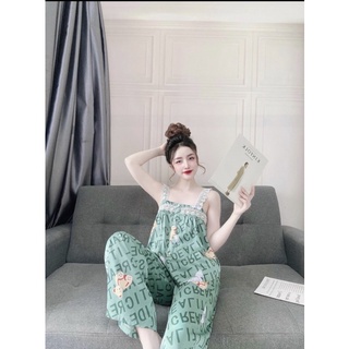 SET BỘ DÀI PHỐI LỤA SATIN SIÊU XINH FREESIZE (43-dưới 60kg)