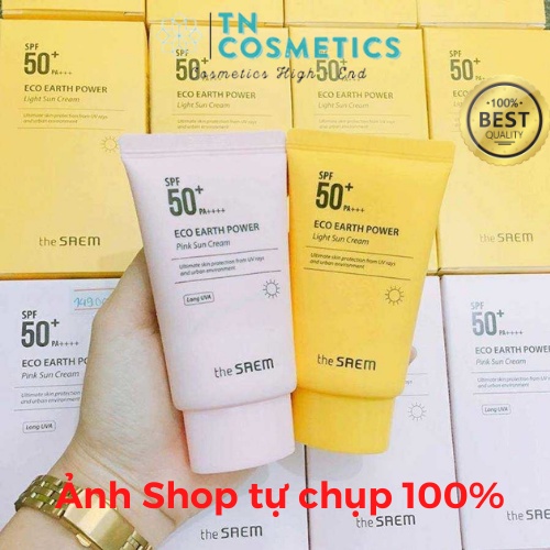 Kem Chống Nắng The SAEM Eco Earth Power Pink, KCN The SAEM SPF 50+ PA++++ 50g KCN154 | BigBuy360 - bigbuy360.vn