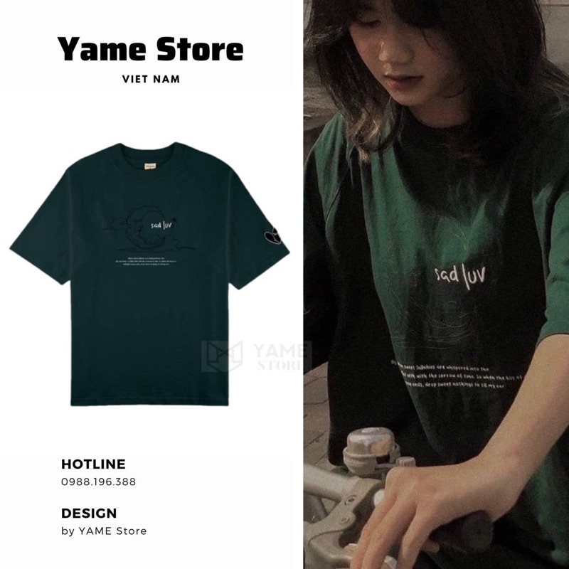 [Mã 44FASHIONSALE309 giảm 10K đơn 50K] Áo thun SADBOIZ SADLUV tay lỡ dáng rộng, Áo phông Unisex phong cách Ulzzang | BigBuy360 - bigbuy360.vn