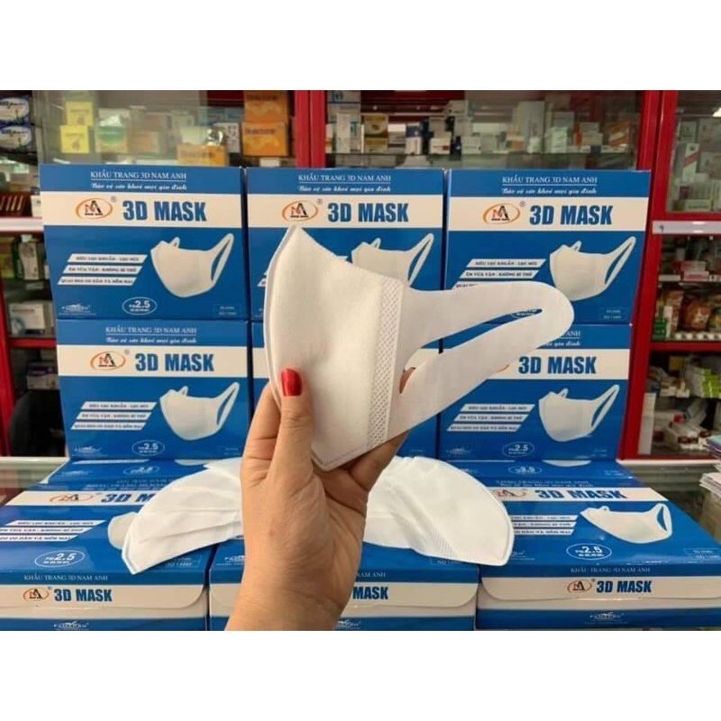 KHẨU TRANG 3D CÔNG NGHỆ NHẬT KHẨU TRANG 3 LỚP ÊM DỊU KHI MANG DÀNH CHO DA NHẬY CẢM HỘP 50 CÁI | BigBuy360 - bigbuy360.vn