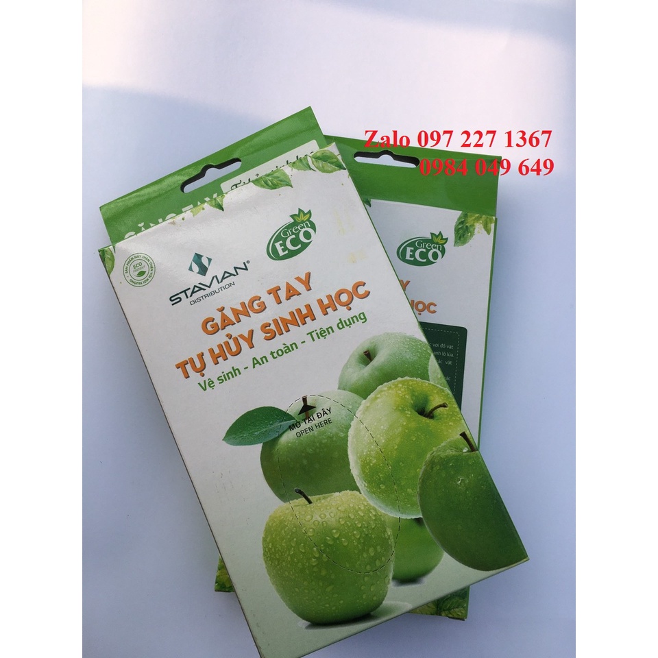 1 Hộp Găng tay tự hủy sinh học Green Eco 100gr - Hàng chính hãng