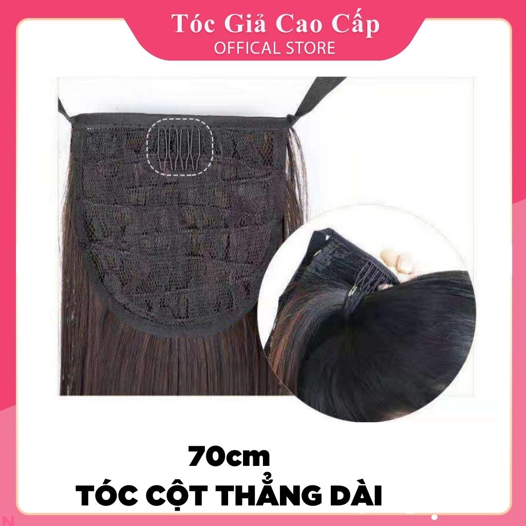 Tóc giả nữ cột thẳng dài 70cm, sợi tơ cao cấp