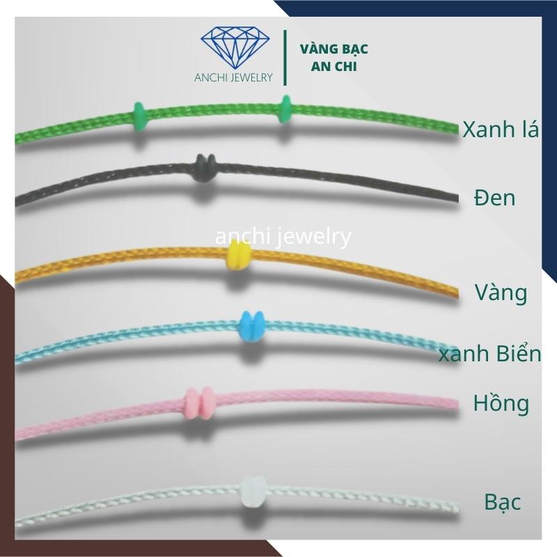 Vòng tay dây cáp đeo charm / lu thống phong thuỷ size 2mm - mẫu Chữ O. Anchi jewelry