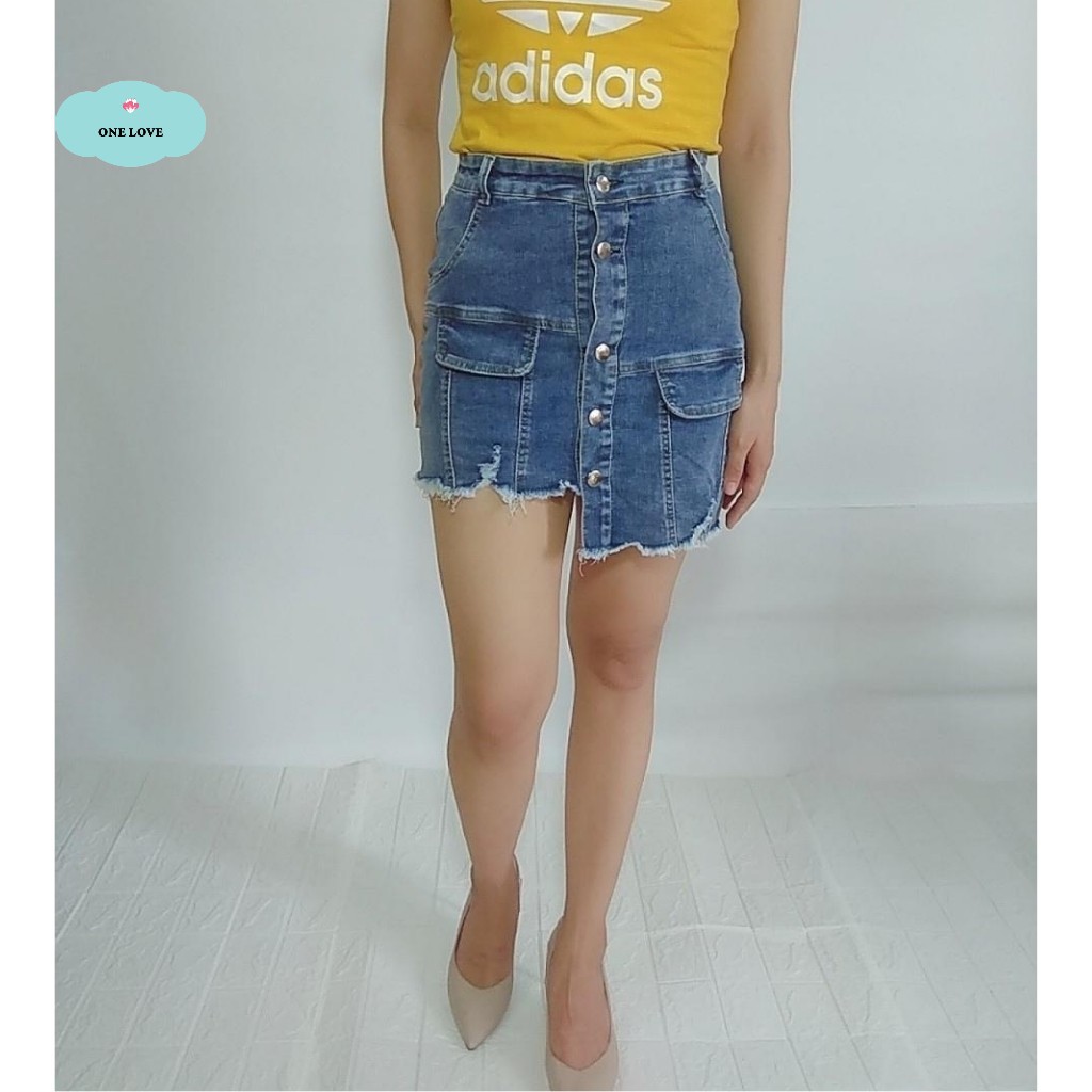 Chân Váy Bò Rách Vạt Lệch (Kèm Video + Ảnh Thật), Quần Short Jean Rách Siêu Hot Hit Loại 1 | BigBuy360 - bigbuy360.vn
