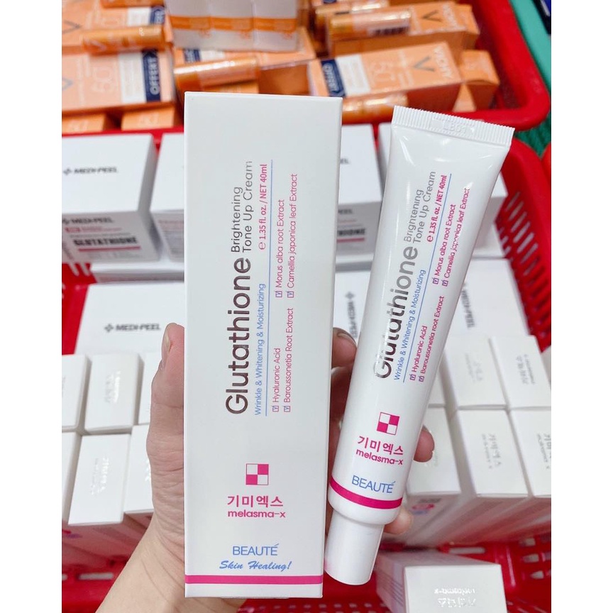 Kem dưỡng trắng da ban ngày Melasma BEAUTE Glutathione Brightening TONE UP Cream - Tuyp 40ml