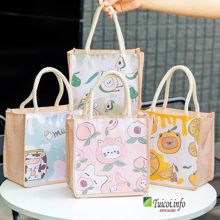 Túi cói mini hàng đẹp đi du lịch , túi tote xách mini đi biển nữ đẹp thời trang dễ thương cute cá tính phong cách PK Tku