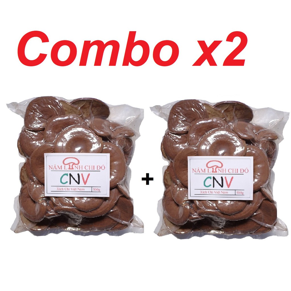 Nấm linh chi đỏ Việt Nam CNV 500g x 2 (Xích chi Việt)