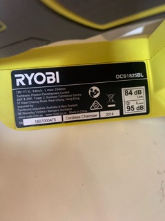 Cưa xích ryobi 18v brushless