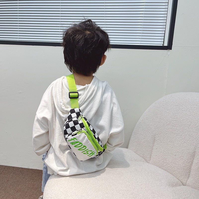 Túi bao tử kẻ caro dành cho bé, mẫu hot 2022 - Hàng Quảng Châu Cao Cấp