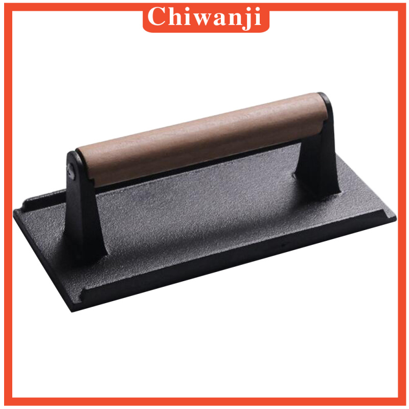 [CHIWANJI]1.2kg Cast Iron Steak Weight Burger Press Bacon Press Grill Summer BBQ Gift