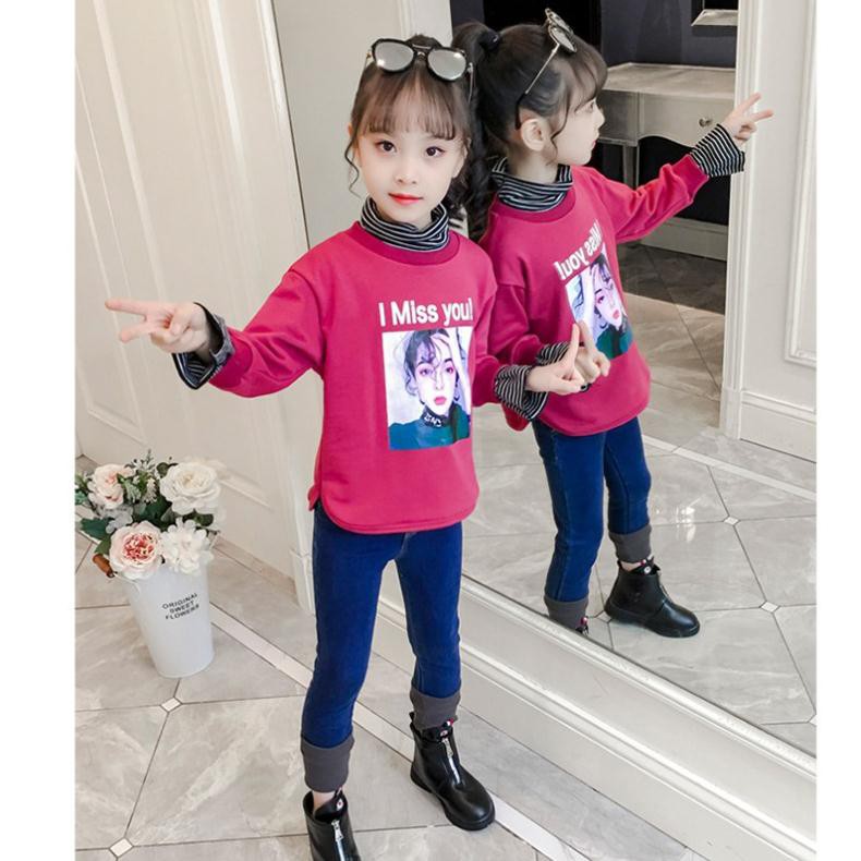 Bộ quần áo thu đông bé gái size 15-35kg hàng Quảng Châu