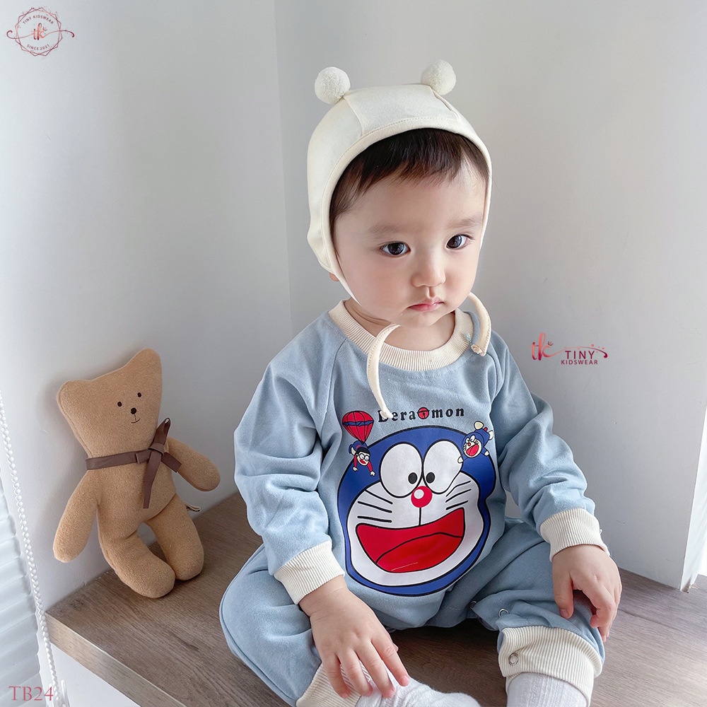 Bodysuit dài tay thu đông hình Doraemon cho bé trai từ 6-12kg [TB24]