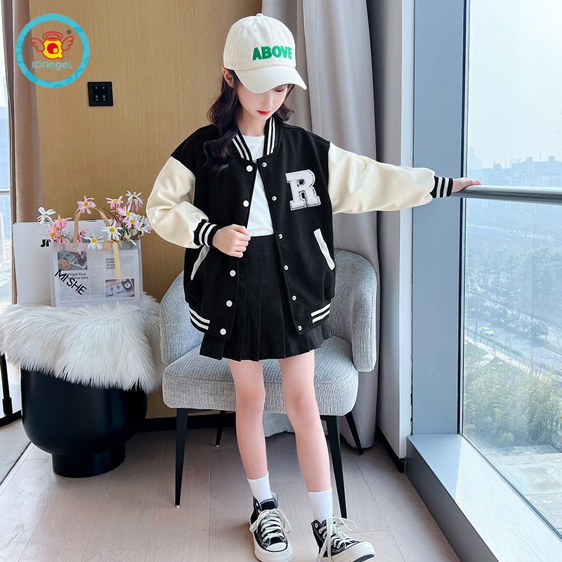 IQ Angel Áo Khoác Bóng Chày Phong Cách Nước Ngoài Mới Cho Bé Trai Và Bé Gái