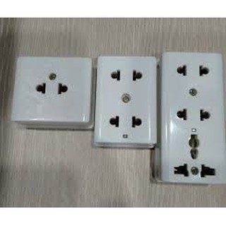 Ổ cắm nổi đơn E17, Ổ cắm nổi đôi E12, Ổ cắm nổi ba E15 - Dòng E cao cấp Sopoka - Hàng chính hãng