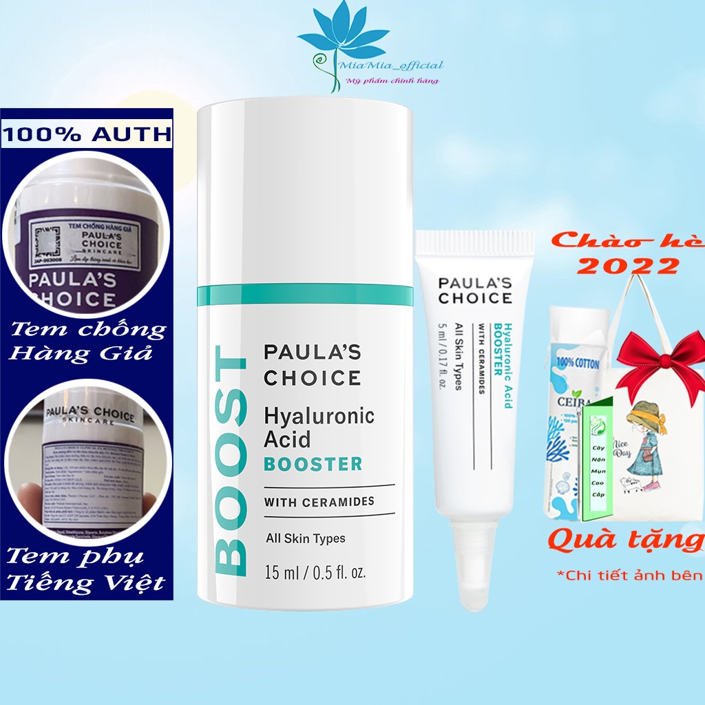 Serum Tinh Chất Hyaluronic Acid Booster Paula's Choice Cấp Nước Chuyên Sâu Phục Hồi Da Căng Mịn [NHẬP KHẨU CHÍNH HÃNG]