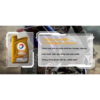 Nhớt Total Hi-Perf 4T Racing 10W40 1L