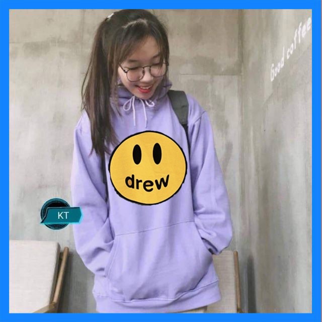 (Hot Trend) Áo Hoodie DREW Tím Nam Nữ Unisex Nỉ bông mịn siêu Hot | BigBuy360 - bigbuy360.vn